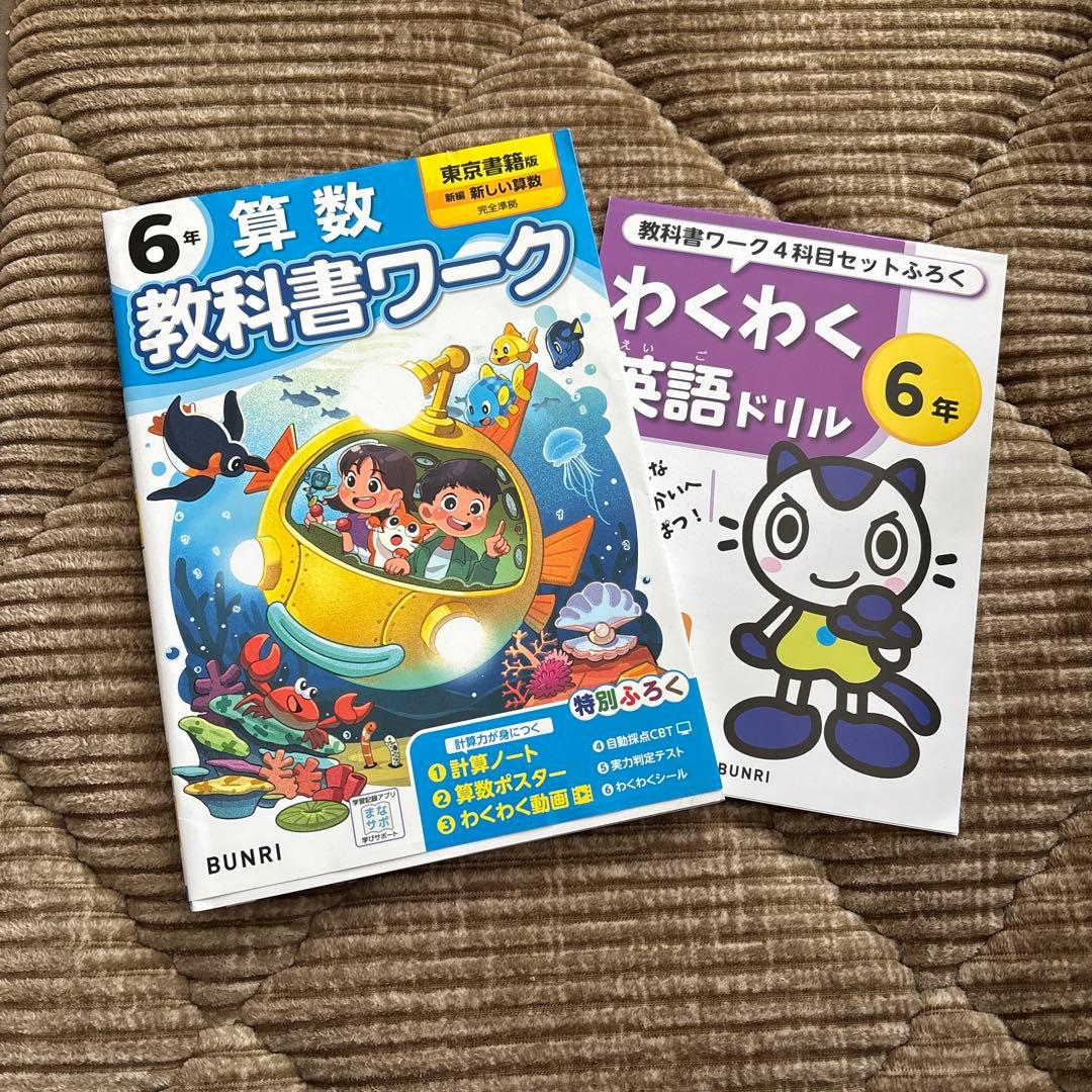 最終処分】 6年生 教科書ワークセット 特別付録付（国語 社会 算数