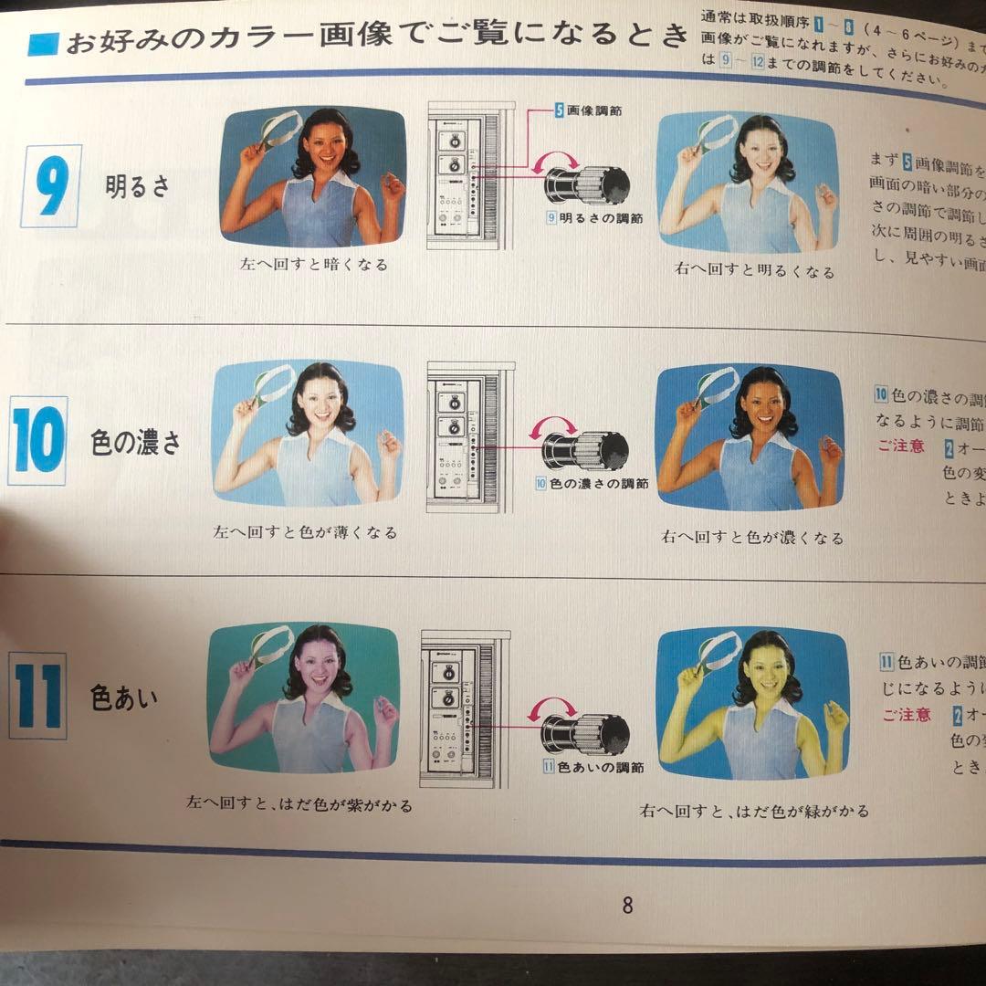 状態良い】日立キドカラー ブラウン管 カラーテレビ C20-745 説明書