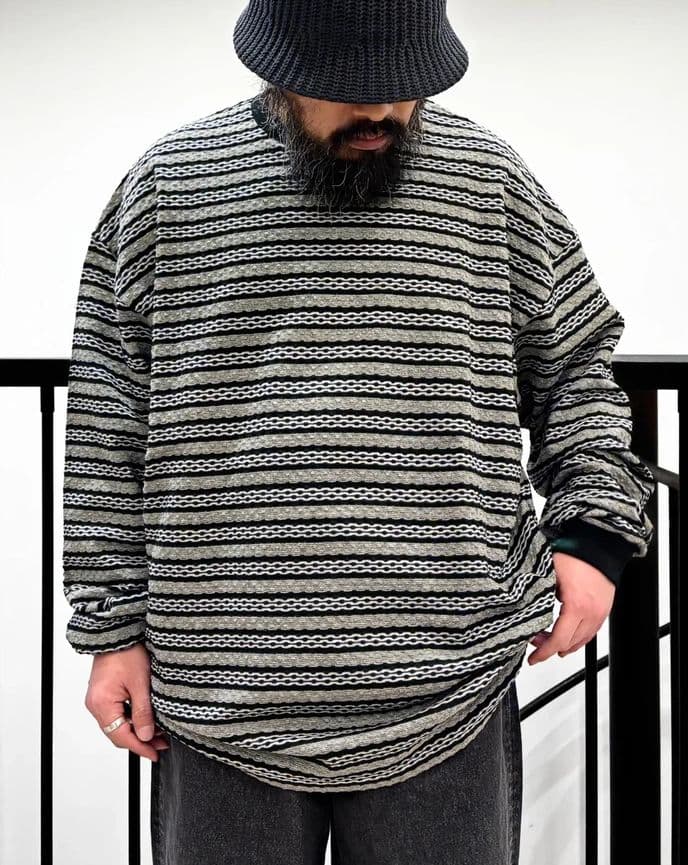 トップス COOTIE PRODUCTIONS Jacquard Border L/S COOTIE PRODUCTIONS / Jacquard Border L/S Tee 通販 正規代理店