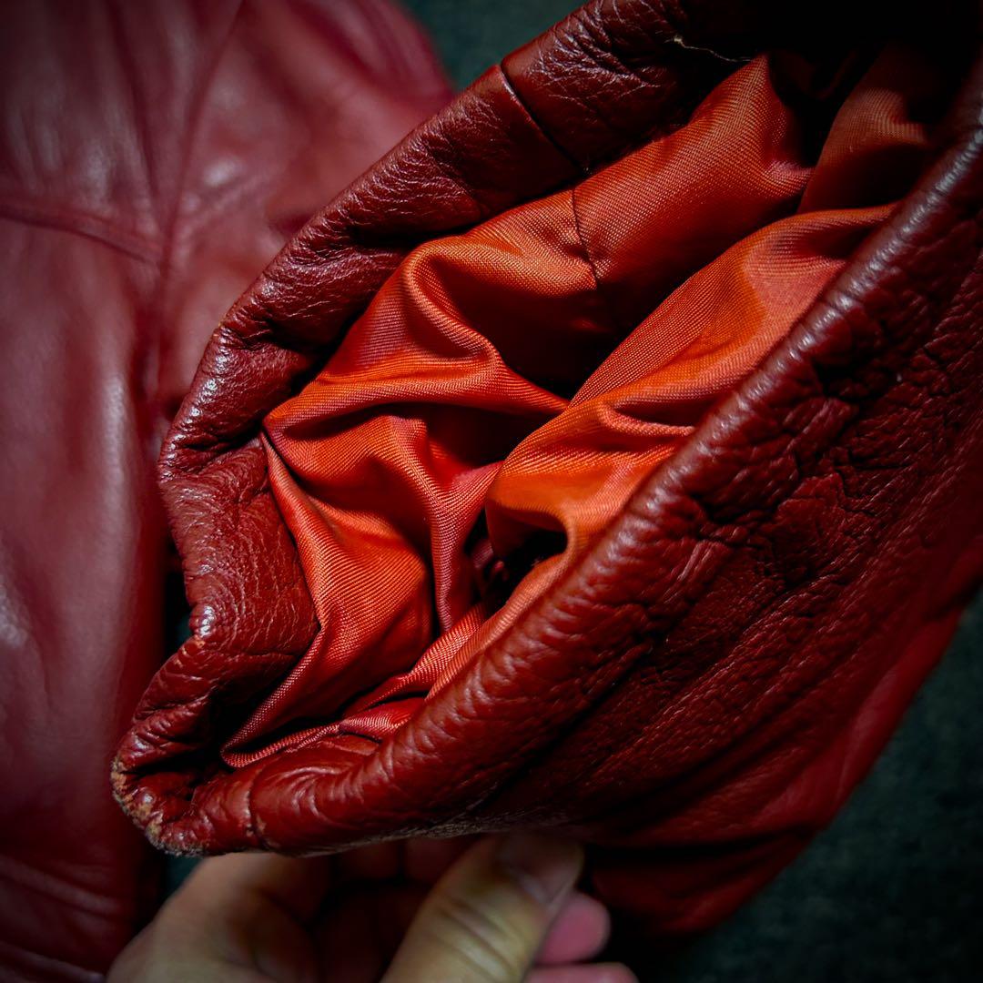 ハーレーダビッドソン デッドストックレザーダウン ボルドー M - メルカリ