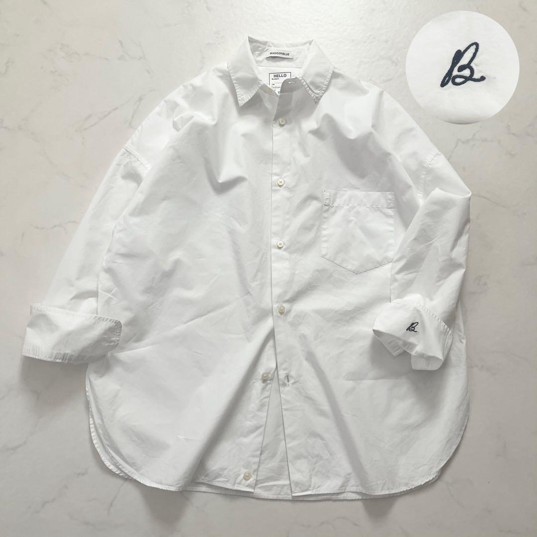 希少サイズ　マディソンブルー J.BRADLEY 長袖　シャツ　B刺繍　02 希少サイズ マディソンブルー J.BRADLEY 長袖 シャツ B刺繍 02 - メルカリ