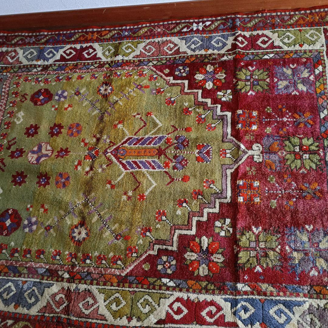 ペルシャ絨毯 トルコ絨毯 トライバルラグ 草木染 アンティーク