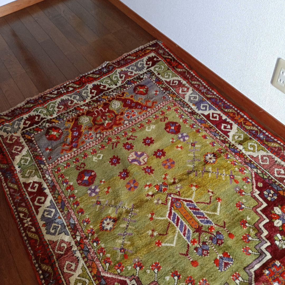 ペルシャ絨毯 トルコ絨毯 トライバルラグ 草木染 アンティーク