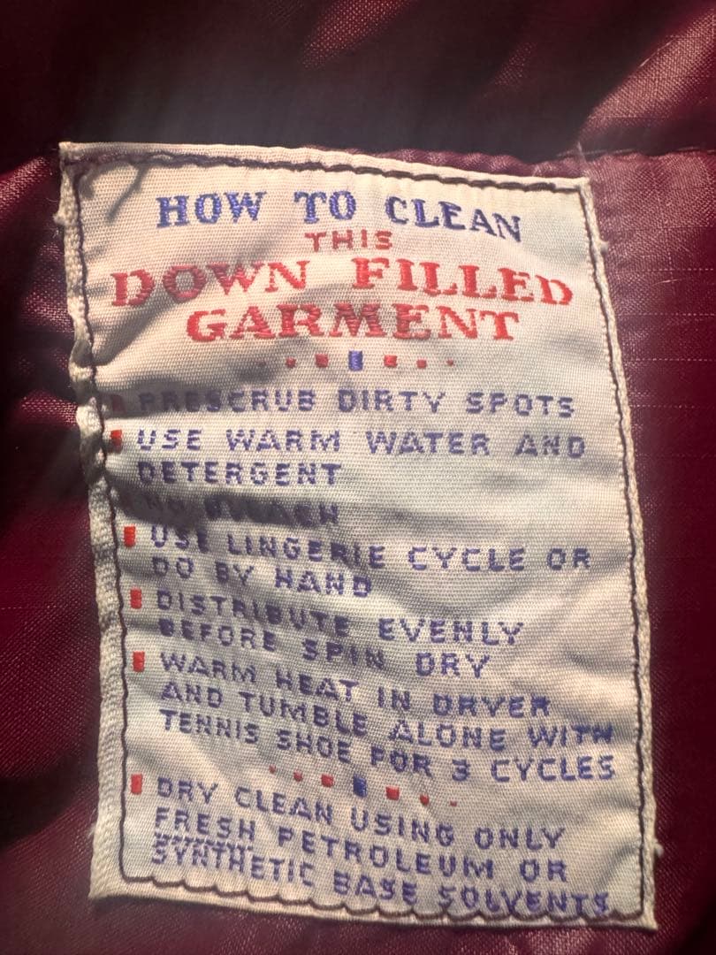希少 70s GERRY ダウンジャケット ラズベリー ジェリー - メルカリ