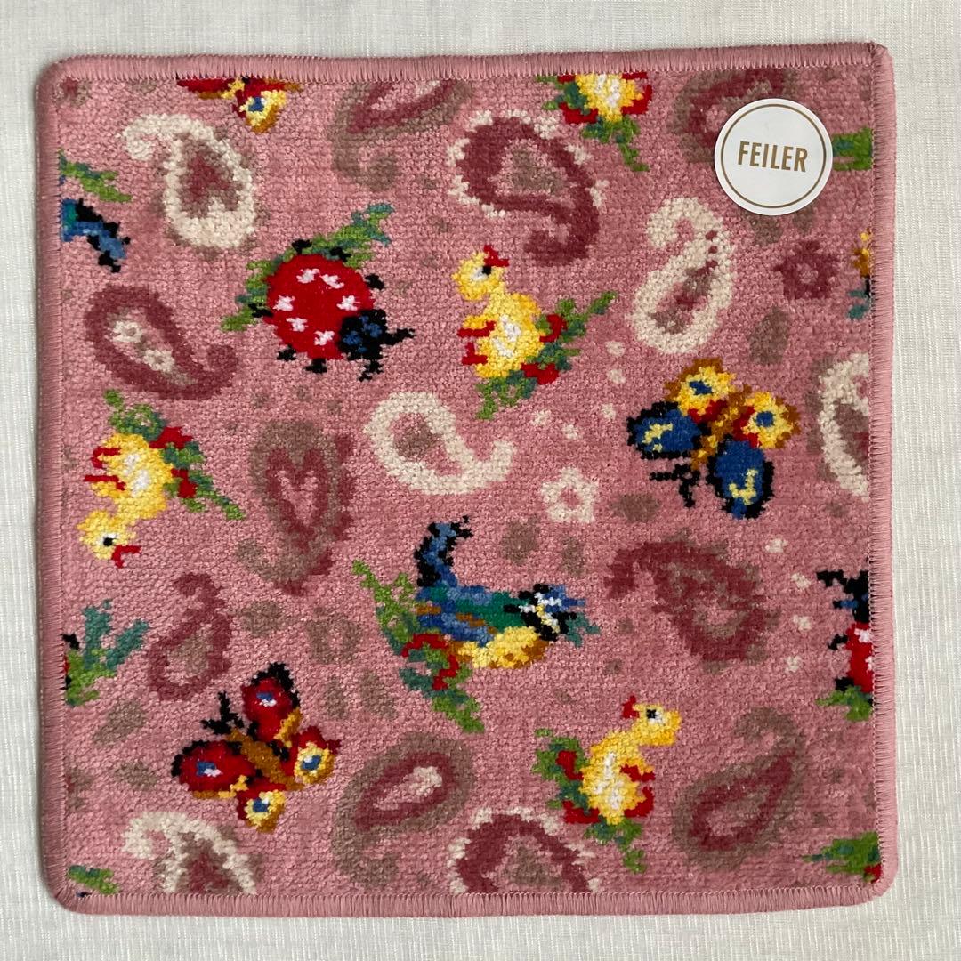 フェイラーハンカチ＊ハイジペイズリー ピンク 【完売品】新品未使用