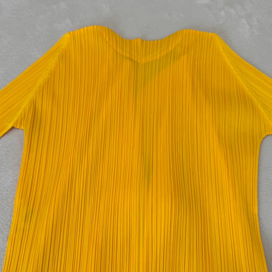 極美品✨PLEATS PLEASE プリーツ ノーカラー イエロー 長袖 - メルカリ