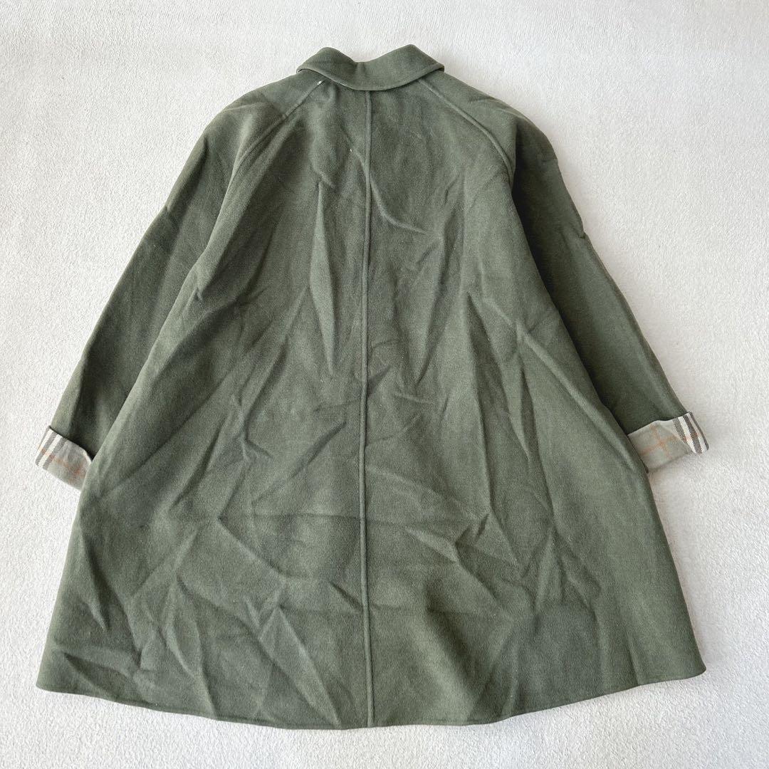 稀少✨Burberrys ピーコート カシミア混 ダブルフェイス カーキ S相当