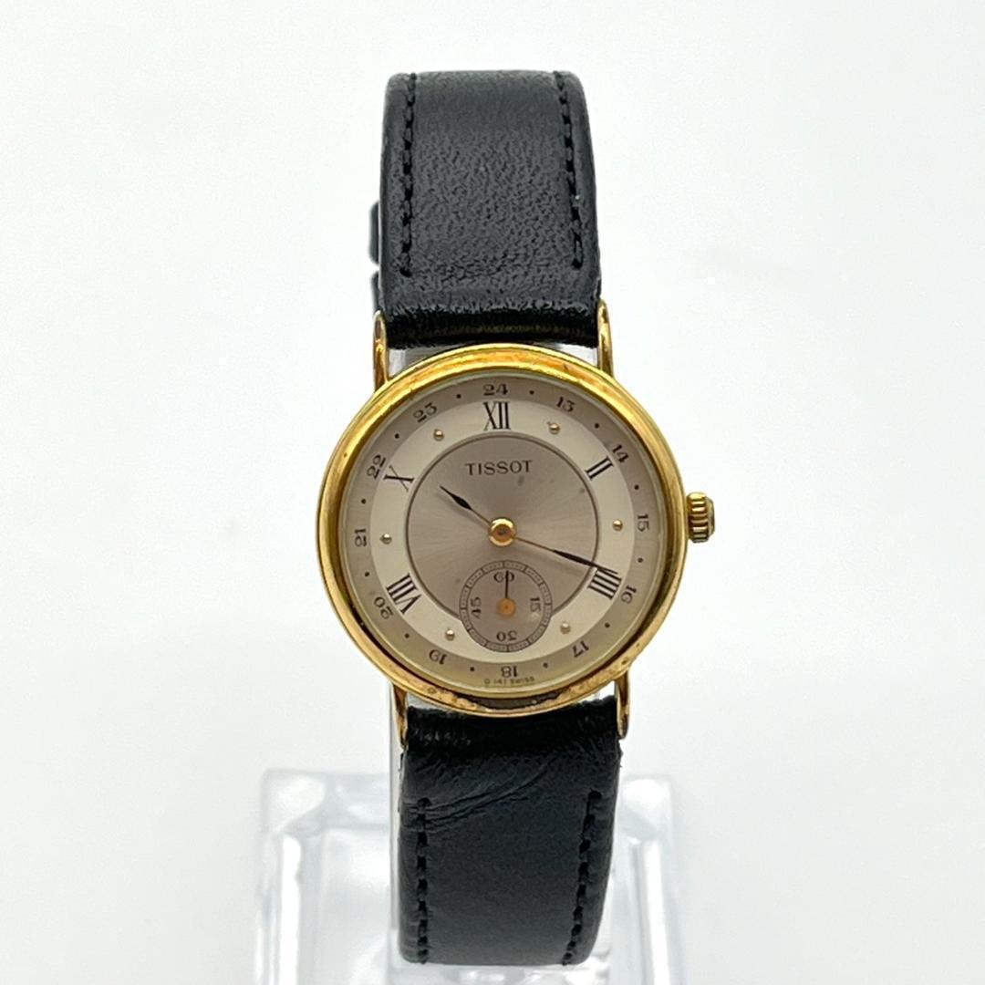 ティソ 腕時計 D147 スモールセコンド 電池交換済 アナログ 3針 レザー
