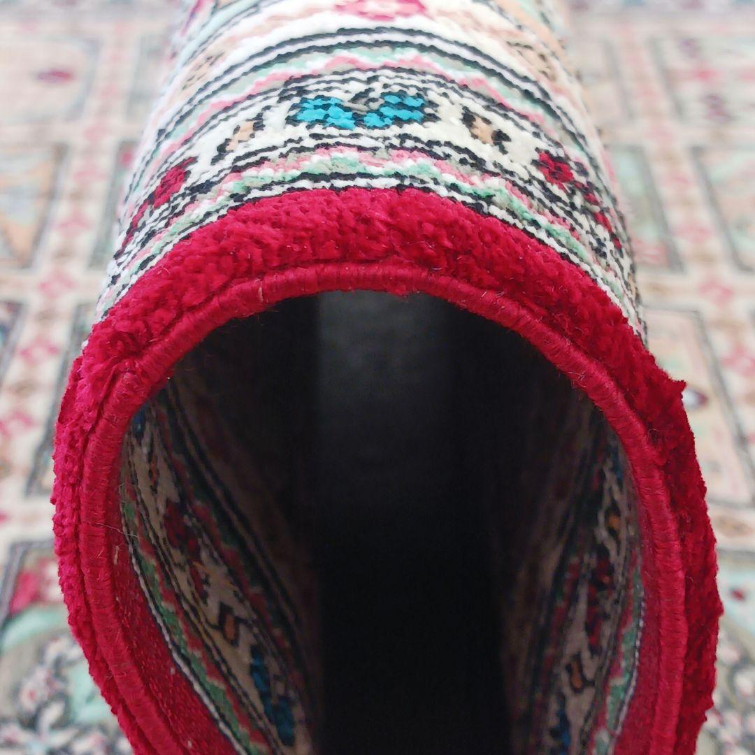 Y2622 ペルシャ絨毯 クム シルク100% 手織り72万ノット ヘシティ 家具