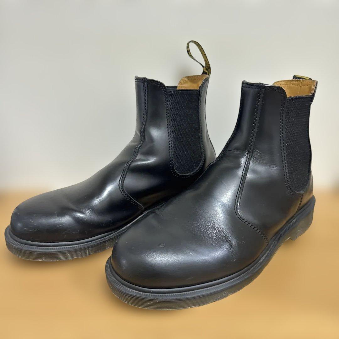 u*1様 Dr.Martens 2976 サイドゴアブーツ UK7 Dr Martens 2976 チェルシーブーツ UK7 ステッチなし サイドゴア