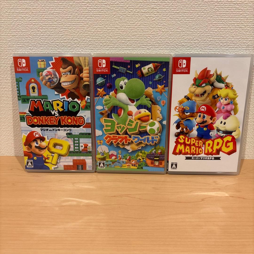 マリオvsドンキーコング　ヨッシークラフトワールド　スーパーマリオRPG 3本 美品】Switch マリオvsドンキーコング スーパーマリオRPG セット