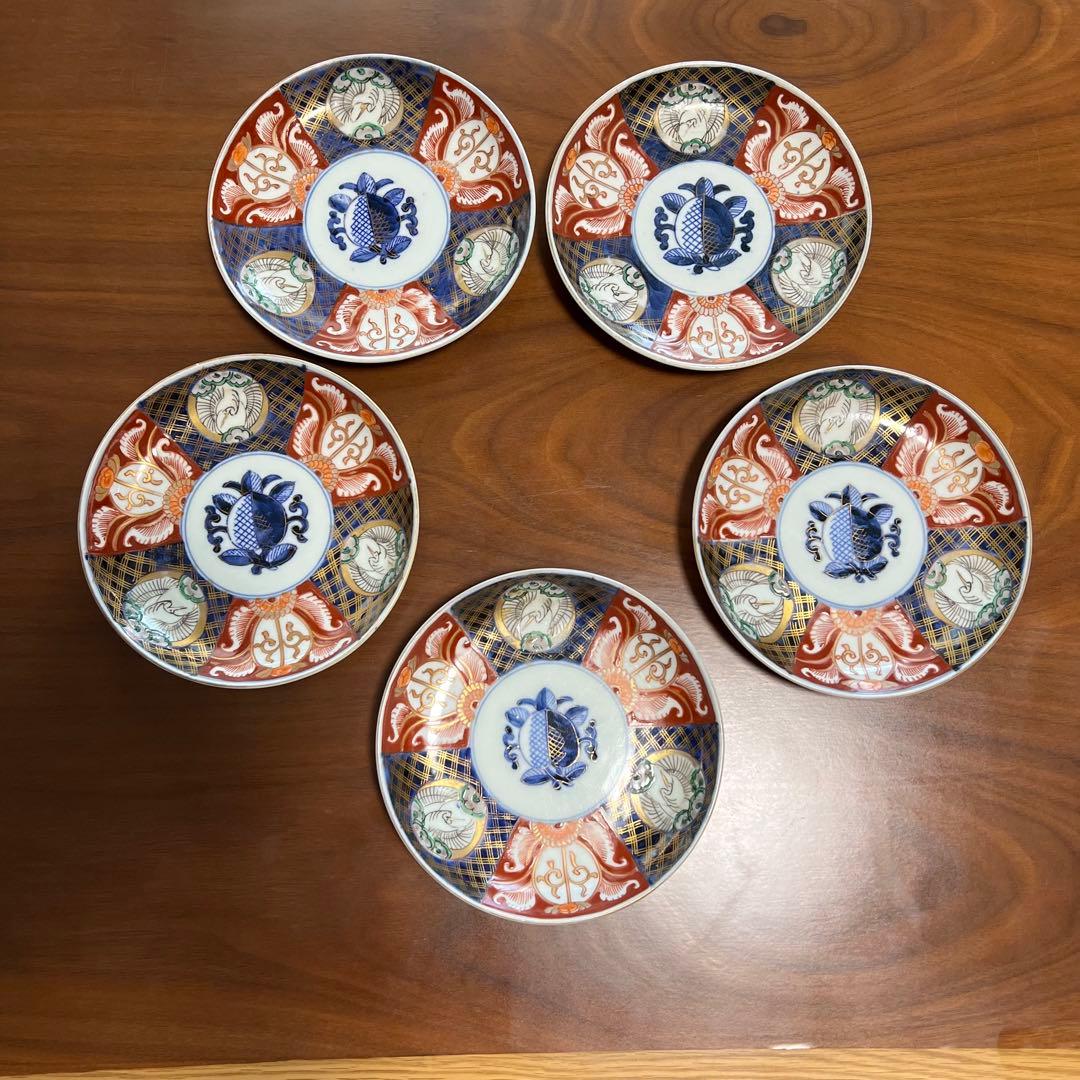 古伊万里 錦手 六寸皿 五枚 - メルカリ