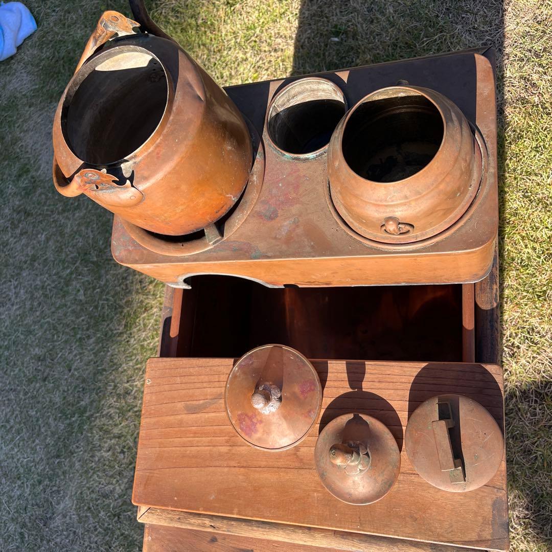 長火鉢 燗銅壷付き 引出し付 囲炉裏 火鉢 古道具 アンティーク - メルカリ
