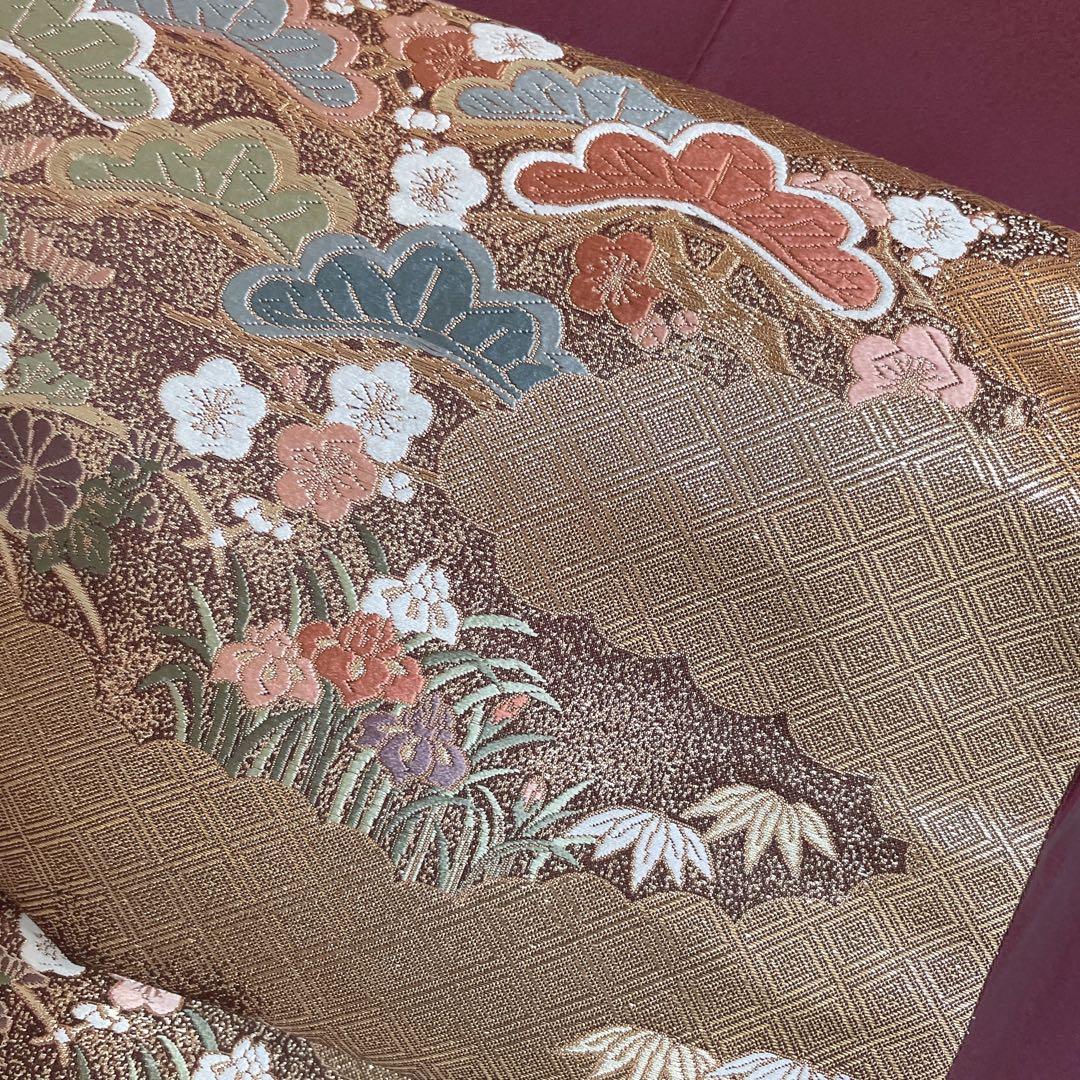 訪問着 フルセット 鳳凰 房亀 荒波 花丸紋 金彩加工 鮮やか 躍動的