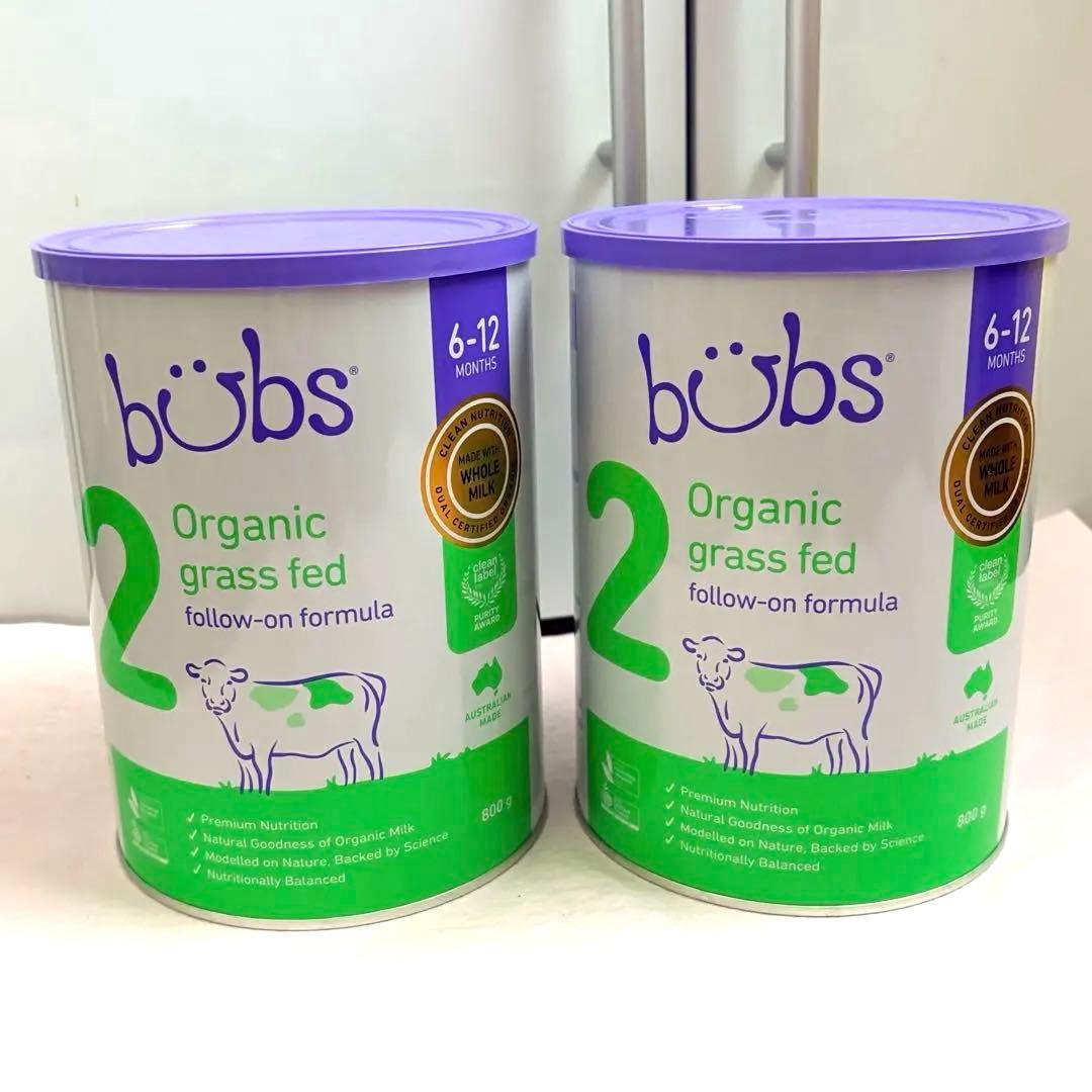 バブス bubs オーガニック粉ミルク 牛 ステップ2 800g×2缶 セット Bubs（バブズ）オーガニック Organic 粉ミルク ステップ2（6〜12カ月