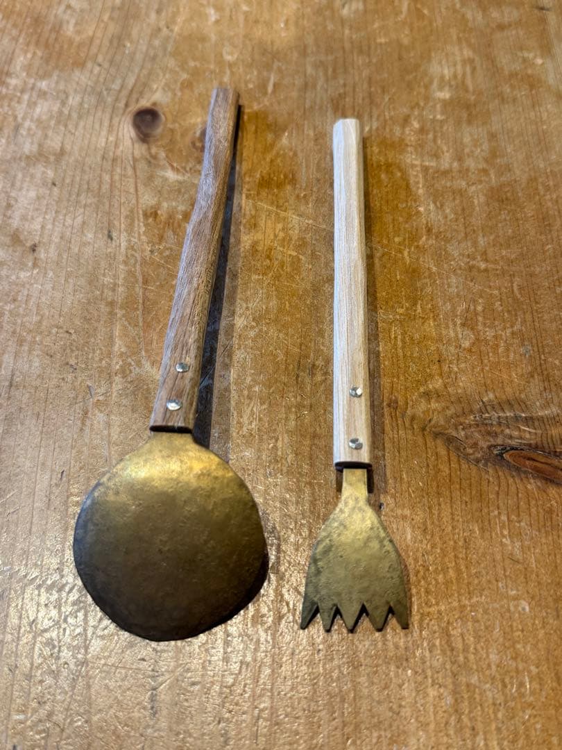 木全俊吾 真鍮スプーンとフォークのセット 斑点あり - メルカリ