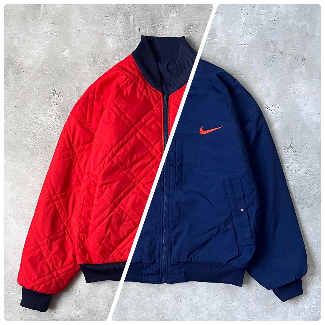 NIKE 90s リバーシブル ボンバージャケット キルティング 中綿 MA-1
