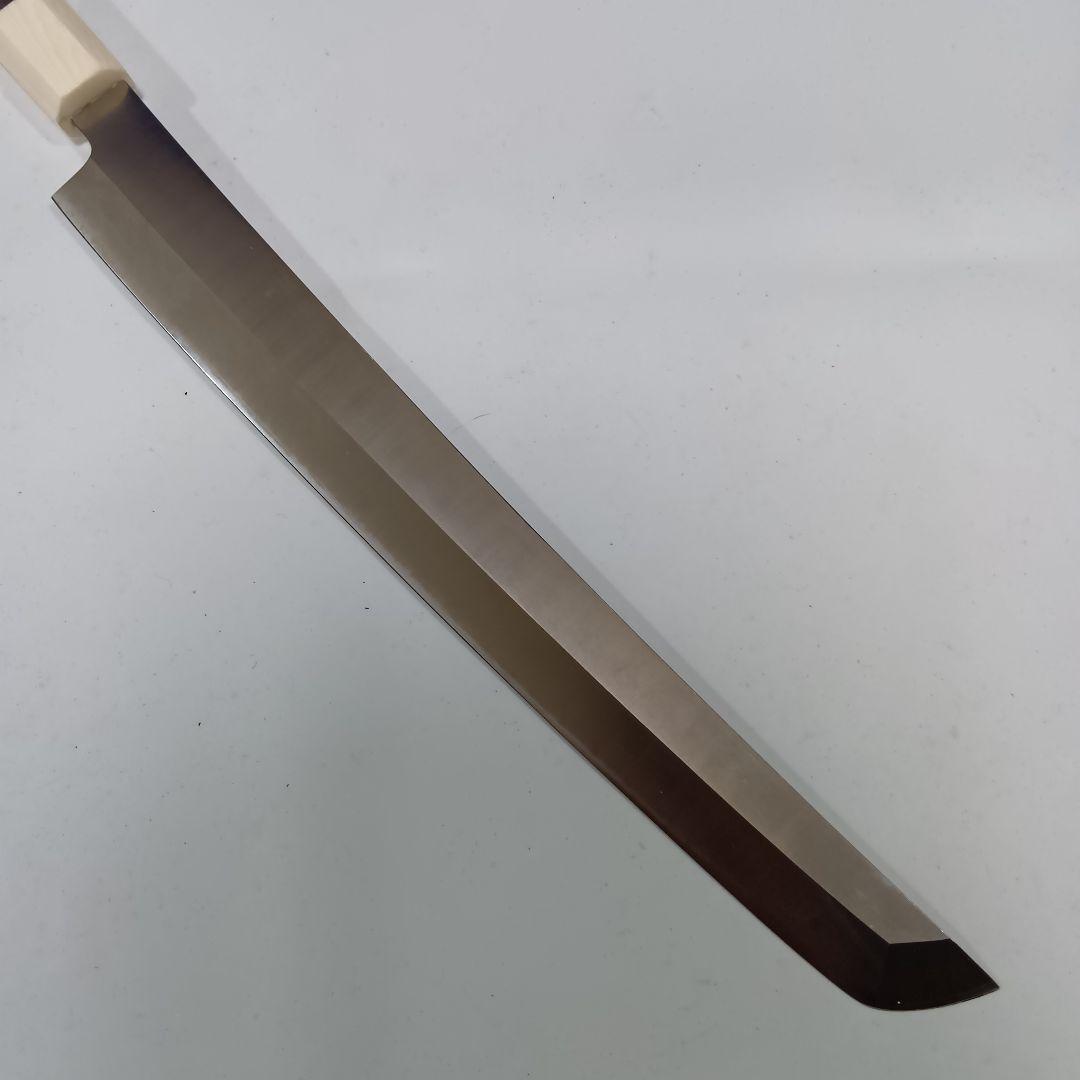 ステン本焼V金10号先丸柳刃包丁30cm人工象牙八角柄 - メルカリ