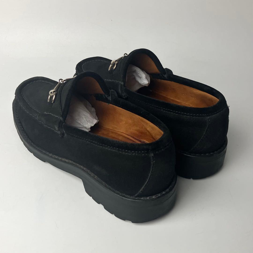 美品】GUCCI ラグソール スクエアトゥ ホースビットローファー 22.5黒