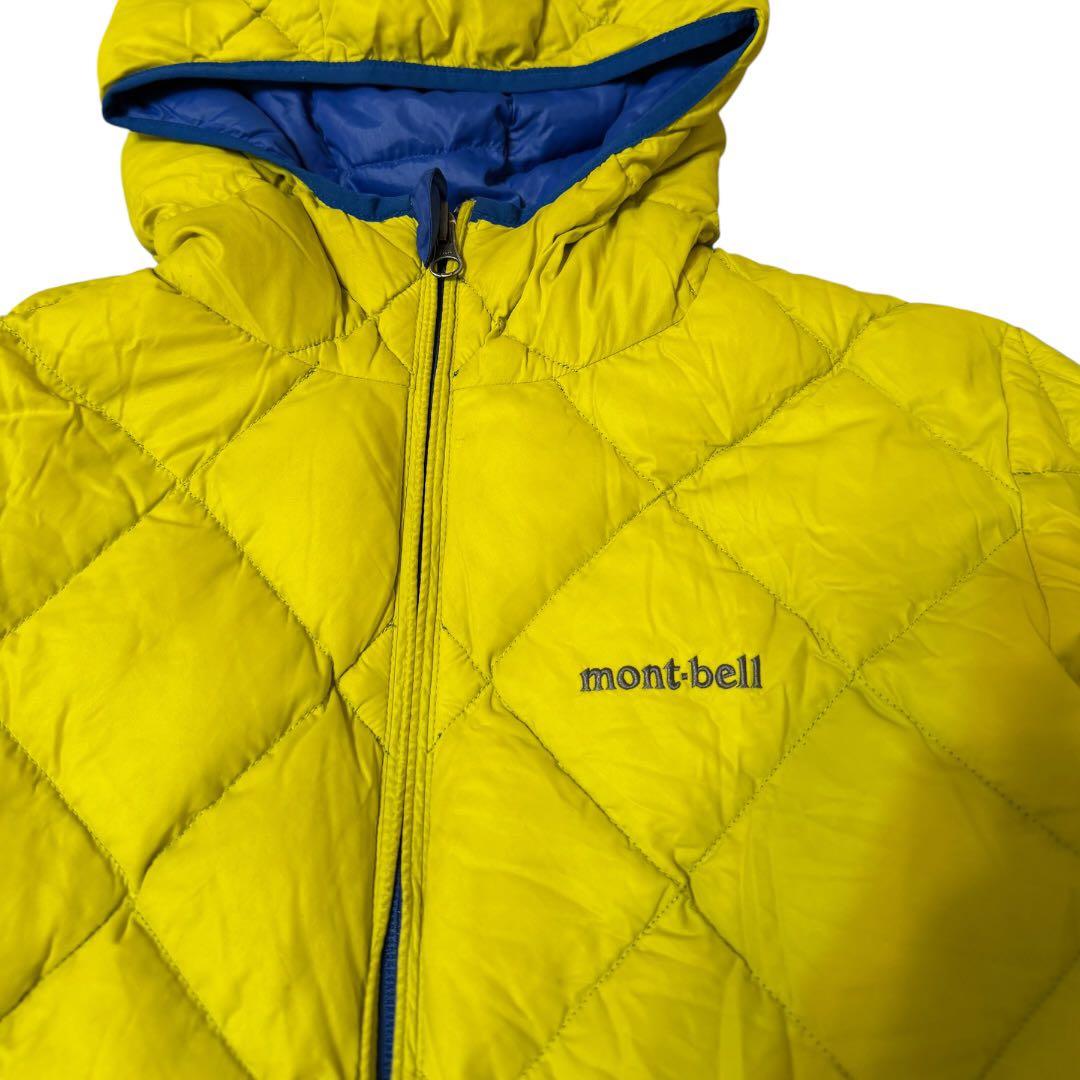mont-bell ダウン リバーシブル 短丈 blue/yellow - メルカリ