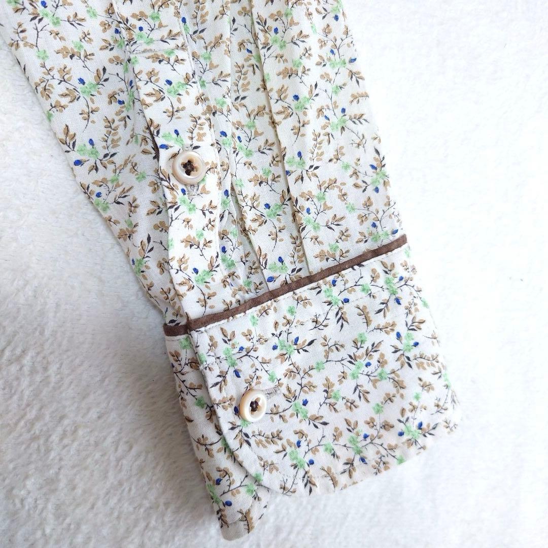 未使用品 45R ツタフラワープリントのフリルブラウス 45rpm - メルカリ