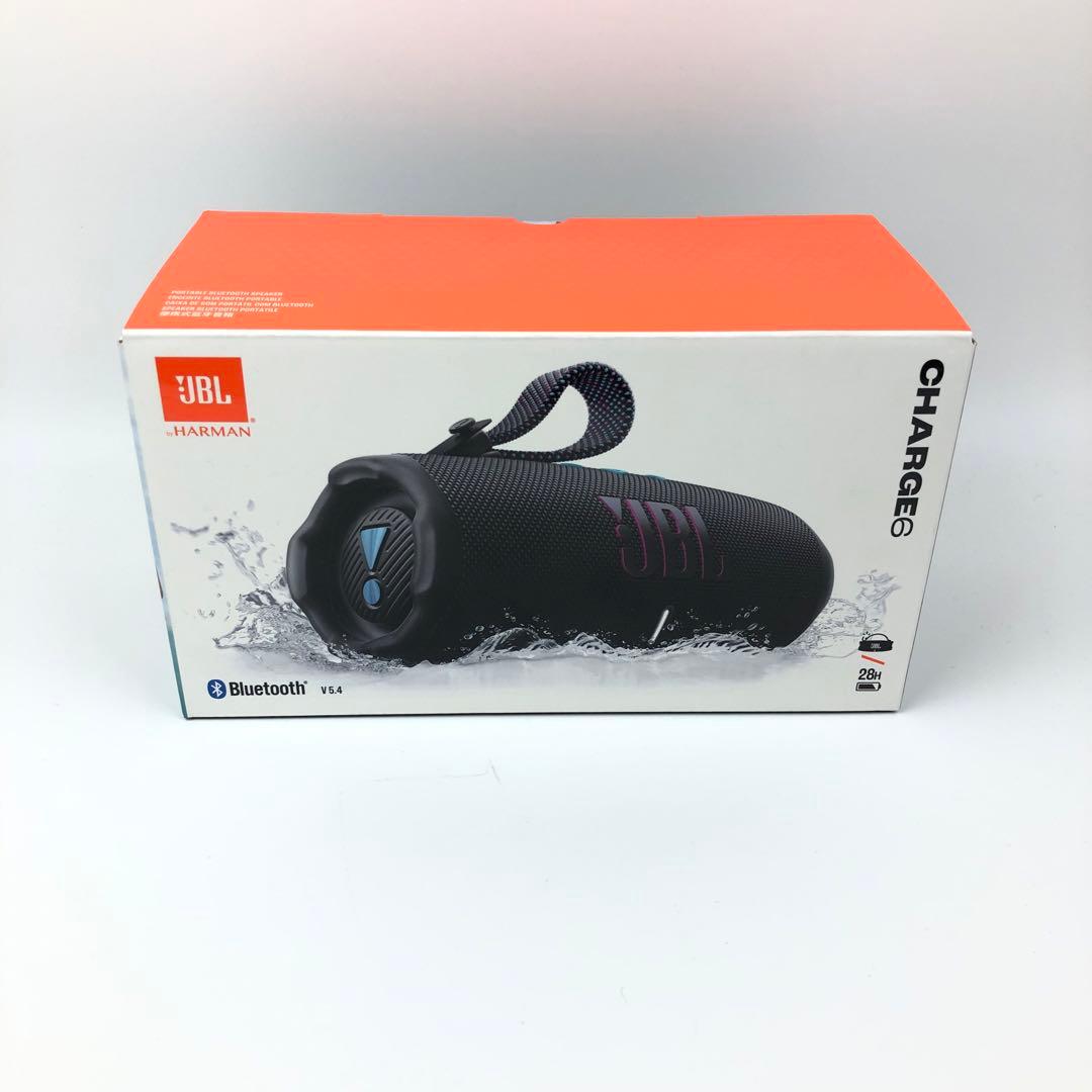 【未使品】JBL CHARGE 6（ファンキーブラック）Bluetooth5.4 JBL Charge 6 (Black) Waterproof portable Bluetooth® speaker (Black