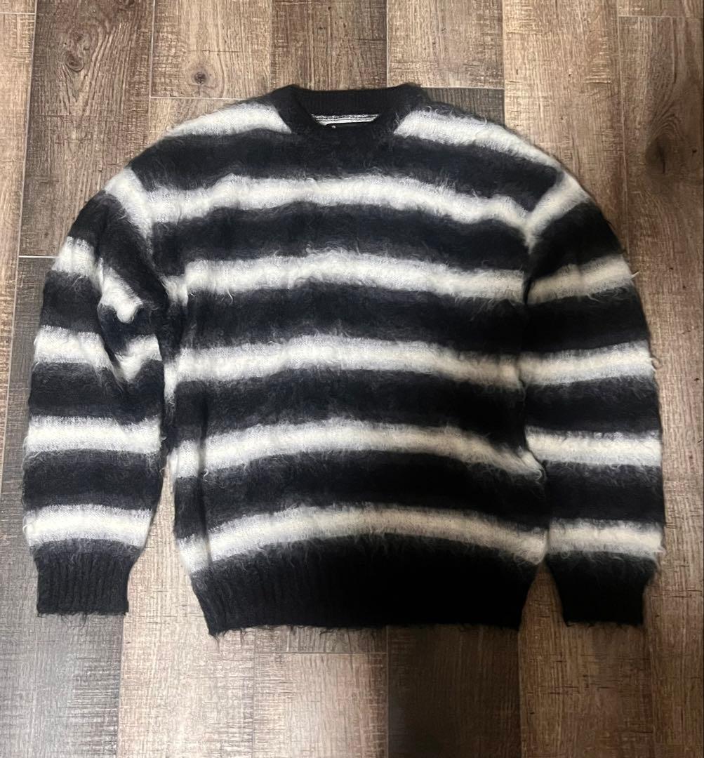 MINEDENIM マインデニム　Blurry Border モヘヤ2 MINEDENIM マインデニム / Blurry Border Mohair Knit Pullover モヘヤ