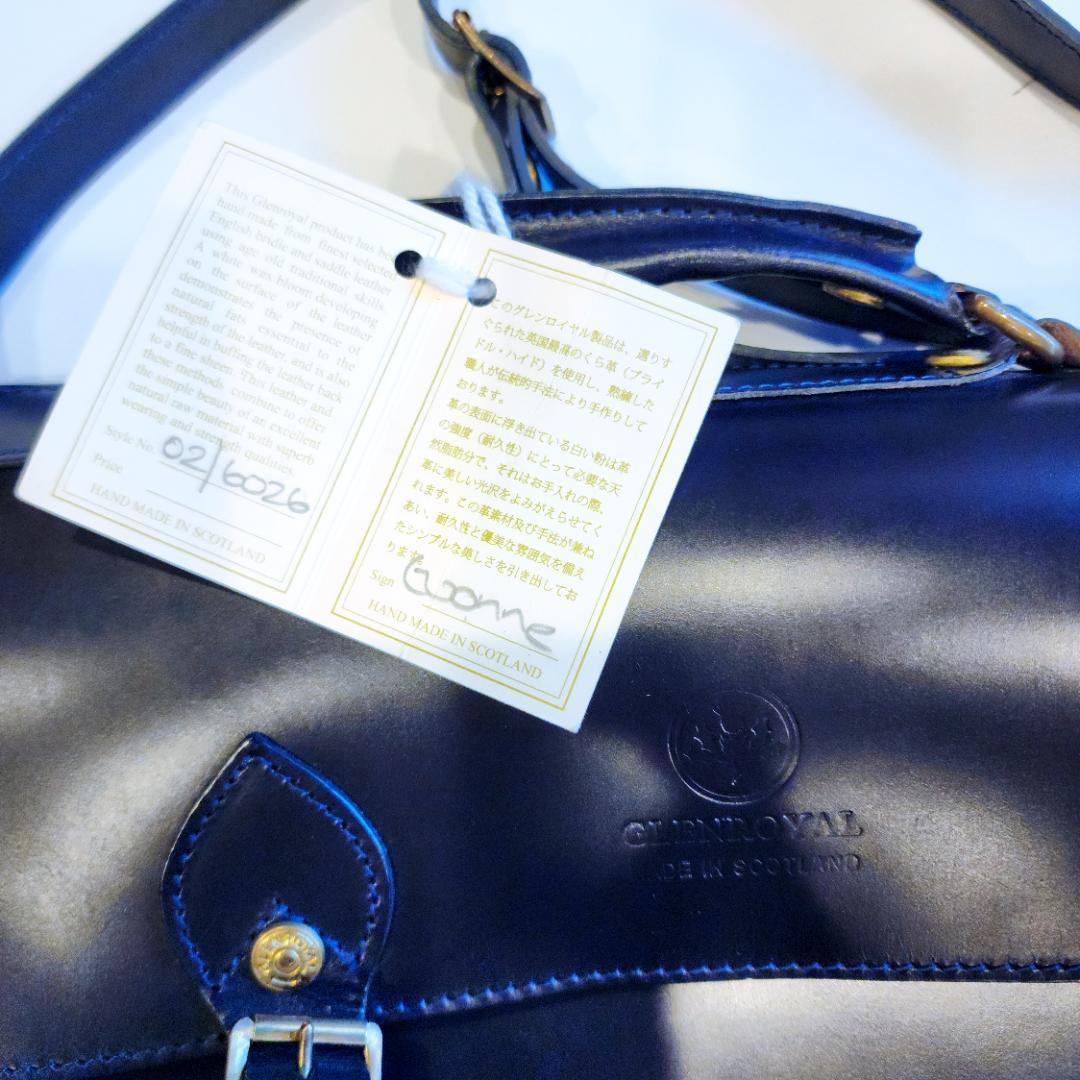 値下げ】GLENROYAL ネイビー 13インチサイズ、サッチェルバッグ - メルカリ