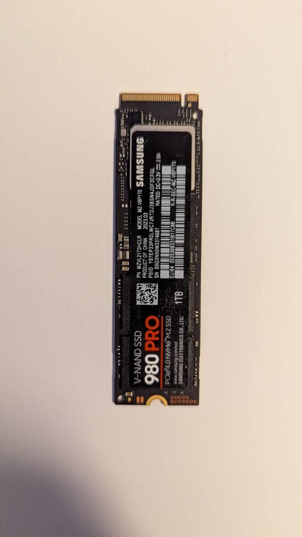 内蔵型SSD Samsung 980 PRO 1TB SSD Amazon.com: Samsung 980 PRO 1TB PCIe 4.0 NVME M.2 SSD (MZ-V8P1T0BW