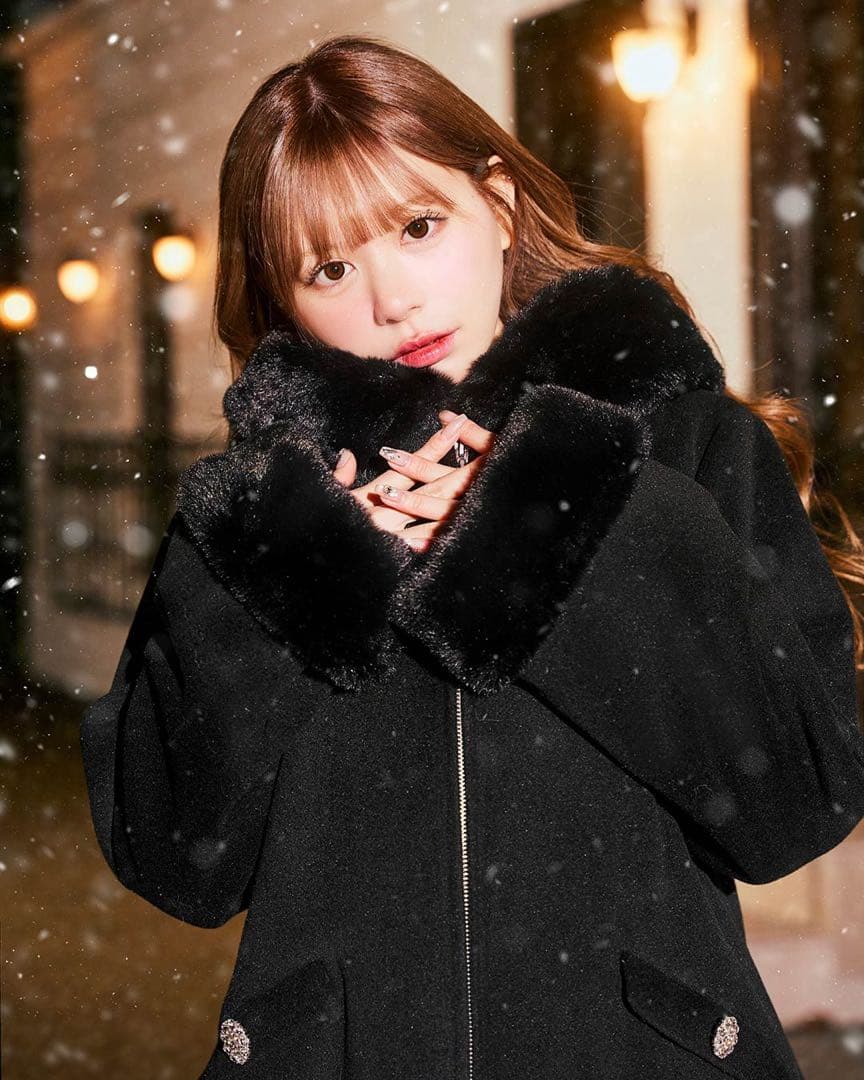 新品未使用 ミシェルマカロン 美シルエットAラインコート XS ブラック