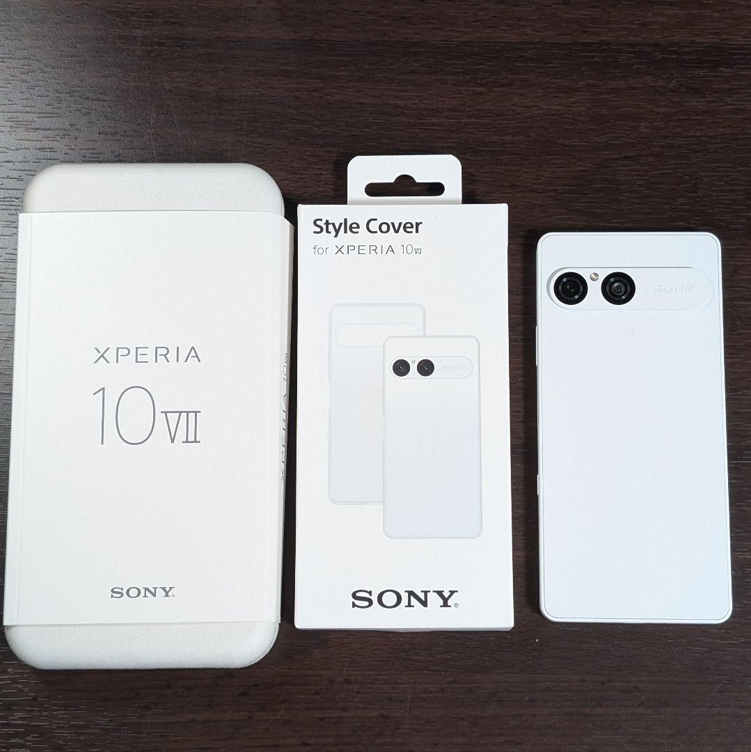 【超美品】Sony Xperia 10 VII ホワイト 本体とカバー付き Xperia 10 VII（XQ-FE44） 購入 | Xperia™ スマートフォン（SIMフリー
