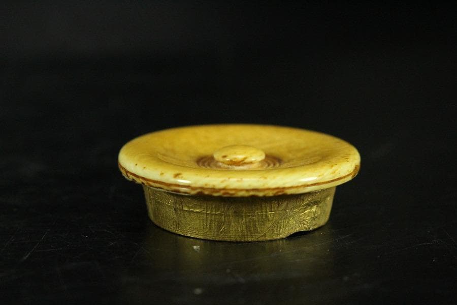 中国美術 古染付 祥瑞 茶入 明時代 唐物 鹿角蓋 茶道具伝来(K-XA856