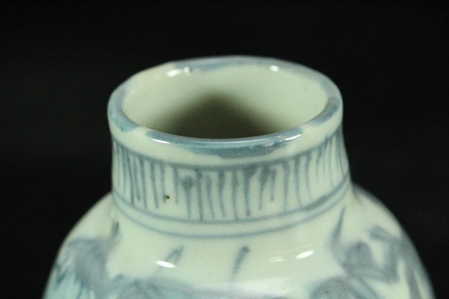 中国美術 古染付 祥瑞 茶入 明時代 唐物 鹿角蓋 茶道具伝来(K-XA856