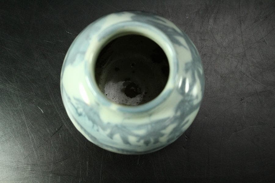 中国美術 古染付 祥瑞 茶入 明時代 唐物 鹿角蓋 茶道具伝来(K-XA856