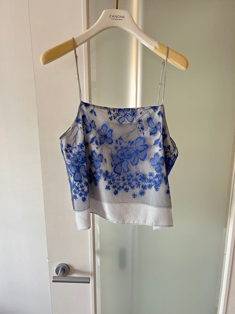 ebure エブール 2025秋冬 ブルーフラワーレースキャミ ブルーフラワーレース キャミソール 4210700570 | ebure