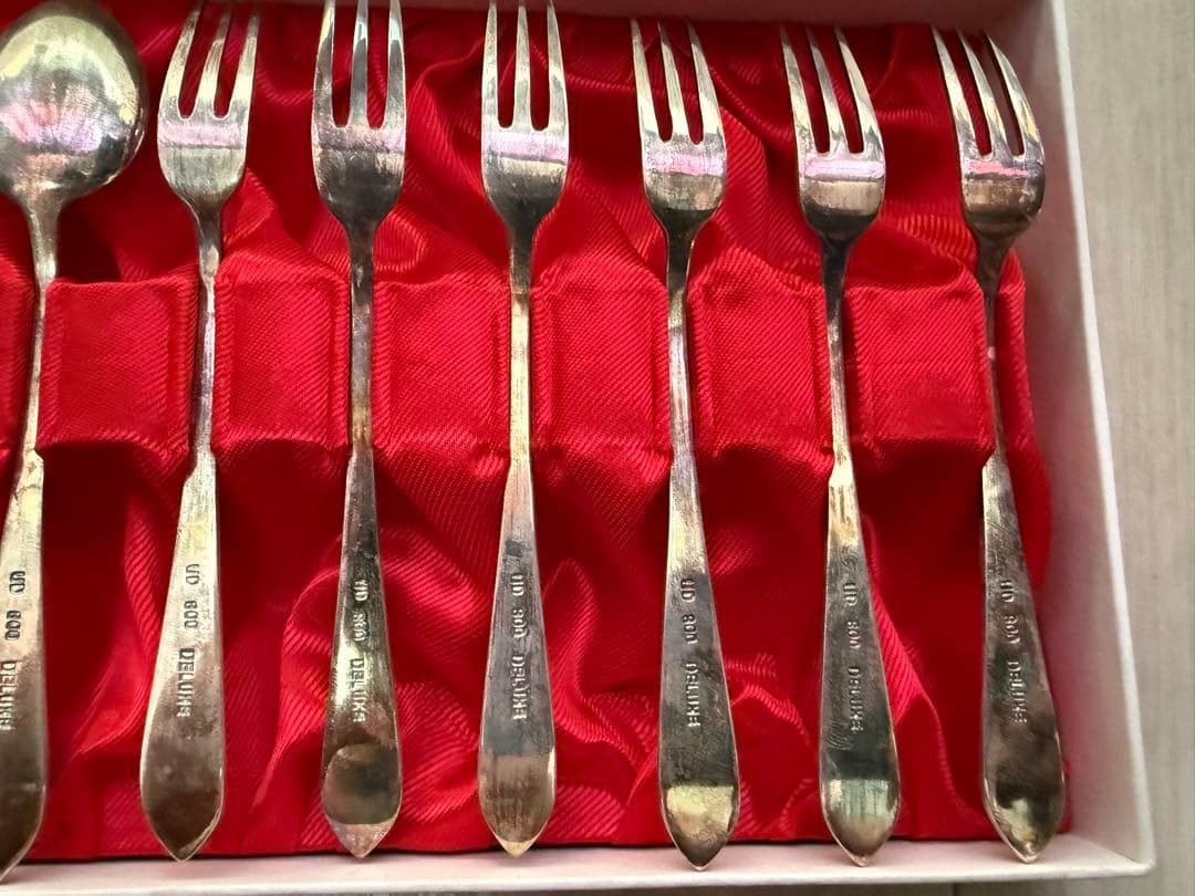 中古】銀 食器 カトラリー UD 800 DELUXE スプーン フォーク