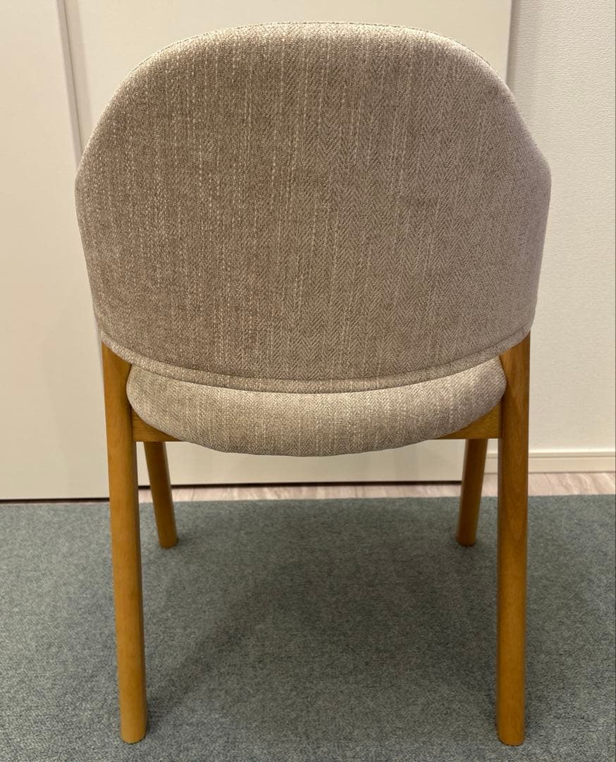 美品［ウッドパーク］ラウンドバックダイニングチェア①