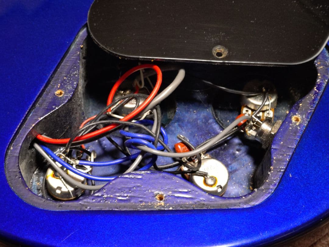 USED】Burny_レスポール_エレキギター_ジャンク品扱い_ブルー