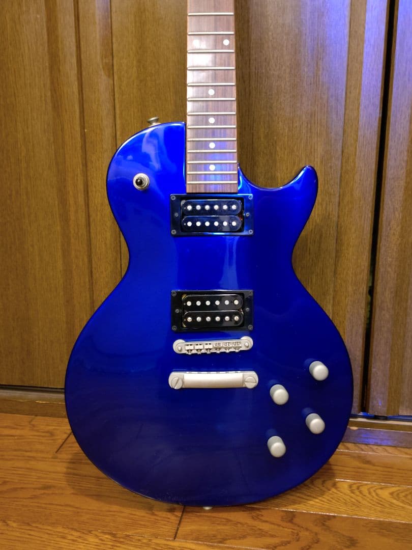 USED】Burny_レスポール_エレキギター_ジャンク品扱い_ブルー