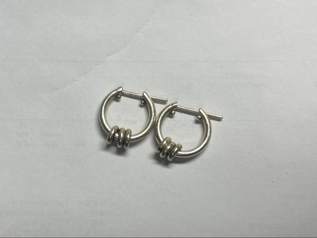 両耳　ハンドメイド　シルバー925 16mm スピネリキルコリン風ピアス spinelli kilcollin(スピネリキルコリン) ピアス(レディース