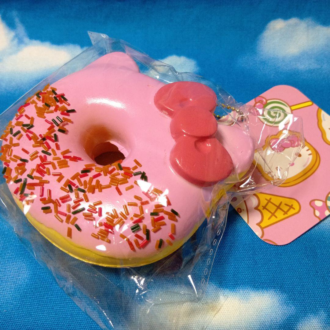 ハローキティ☆スクイーズマスコット☆ドーナツ(ストロベリー)☆レア