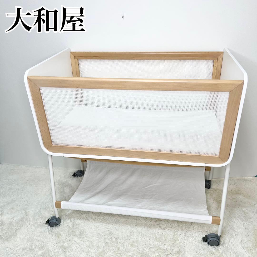美品 大和屋 リリワゴンⅡ ベビーベット 新生児 ゆりかご 取説付 おしゃれ 本州往復送料無料】【5ヶ月レンタル11999円】LiLi wagon リリワゴン2