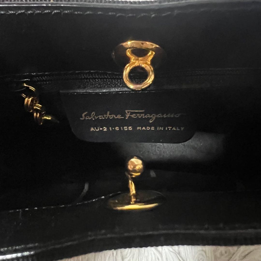 サルヴァトーレフェラガモ ハンドバッグ パーティーバッグ ブラック