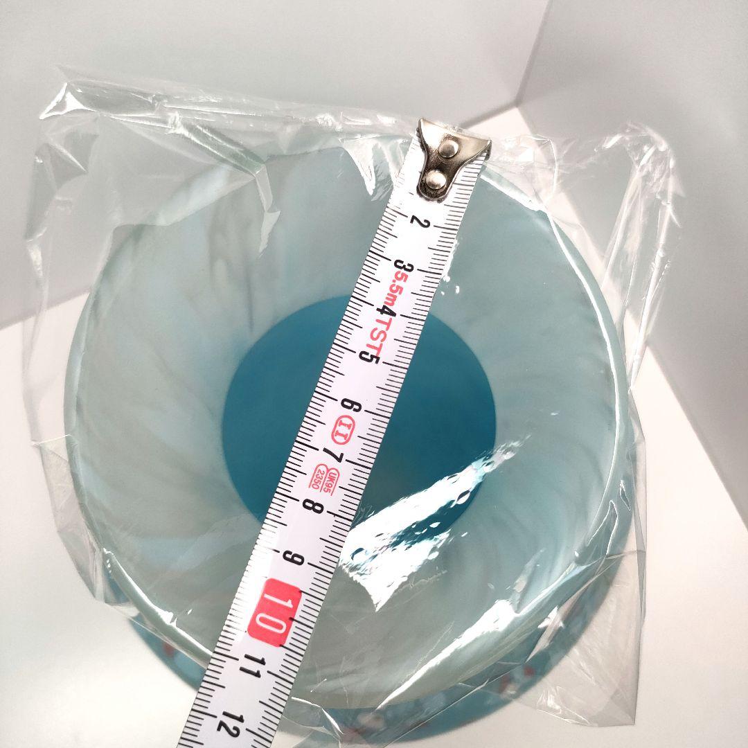 デッドストック デッドストック 藤田喬平 手吹 金彩花瓶 淡い水色