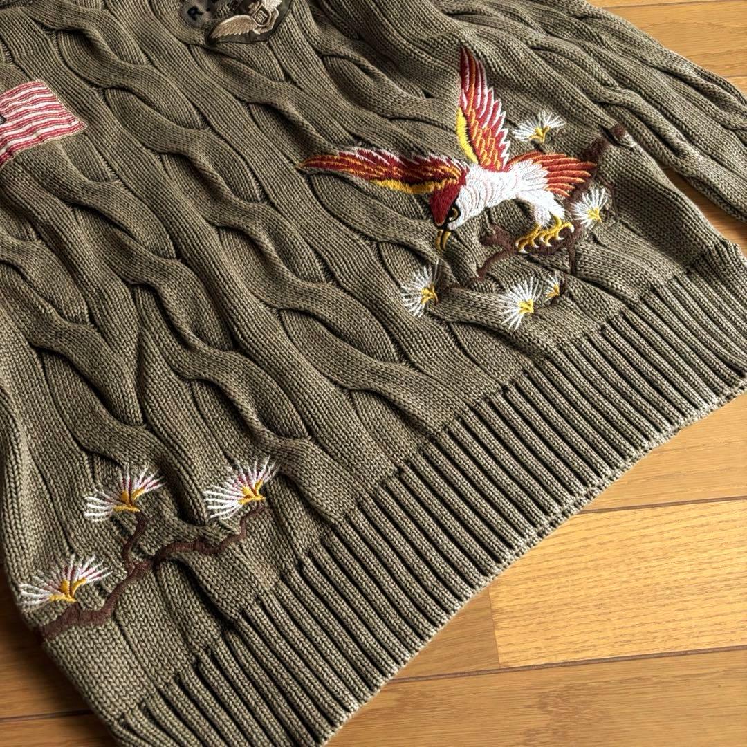 POLO RALPH LAUREN コットンケーブルニット 刺繍 エンブレム - メルカリ