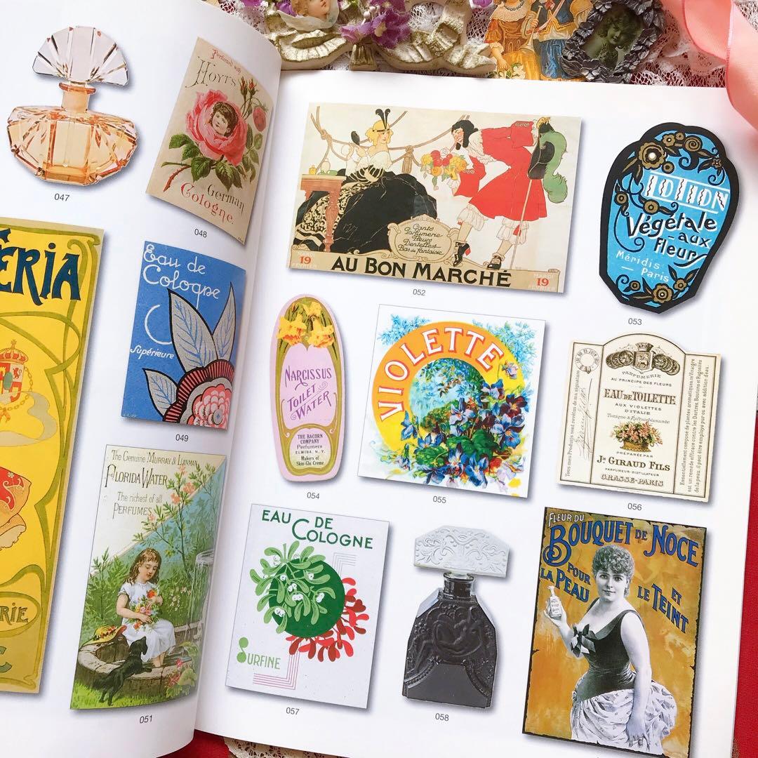 アンティーク香水ラベル素材集 ヴィクトリアン洋書 少女 天使