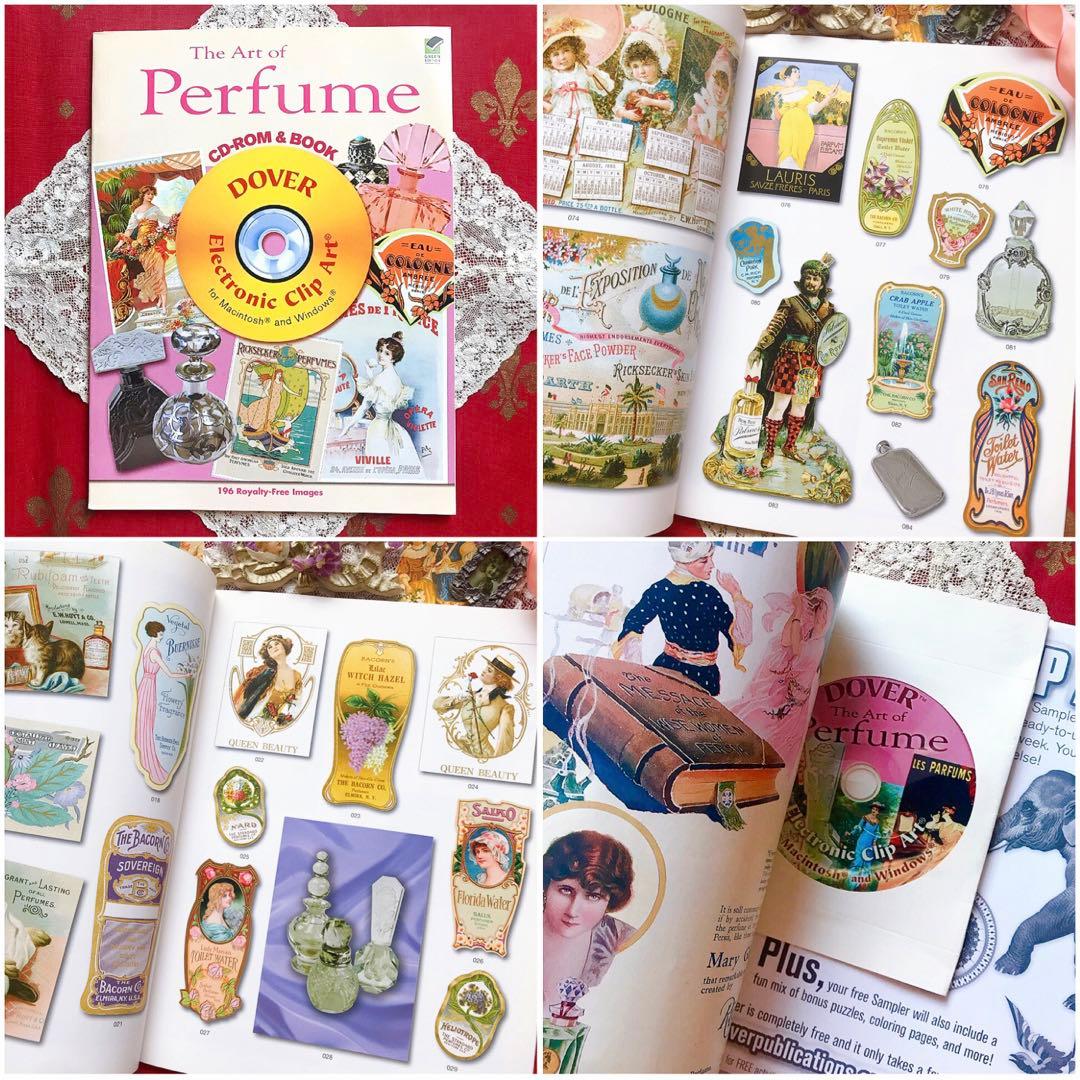 アンティーク香水ラベル素材集 ヴィクトリアン洋書 少女 天使