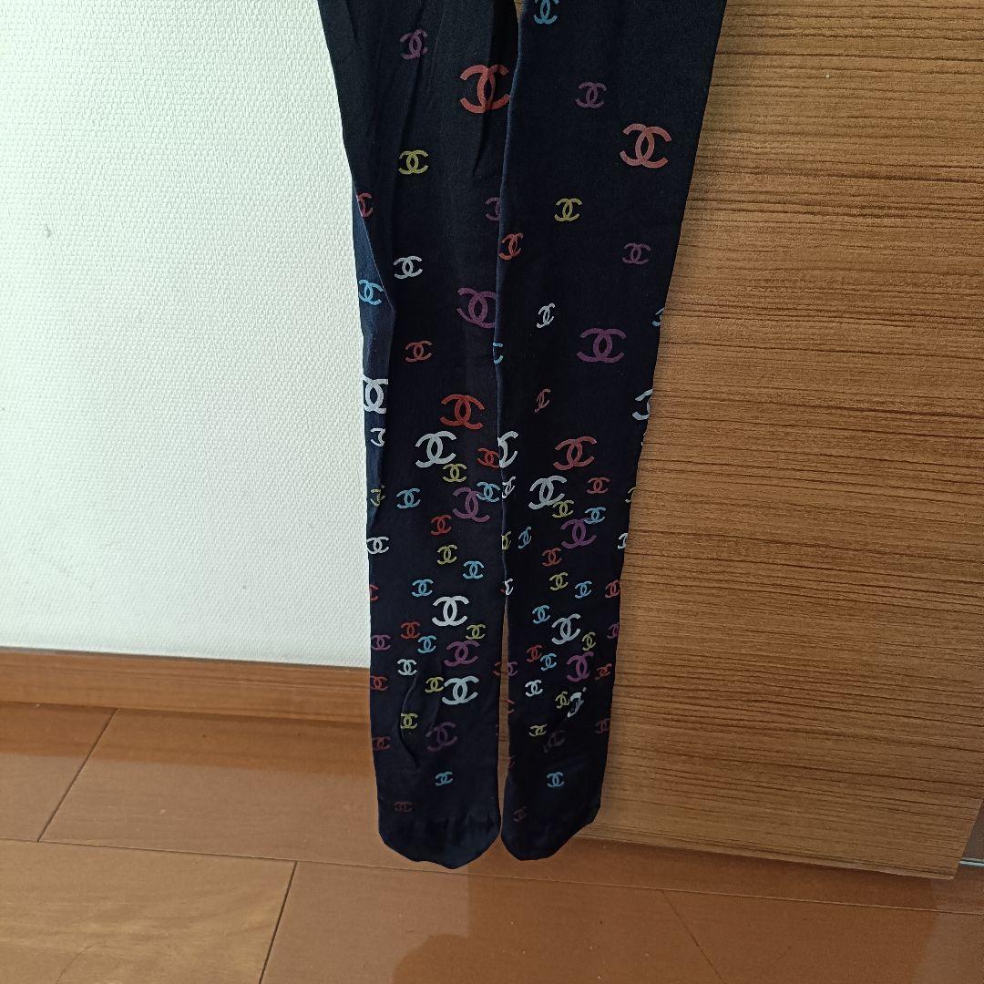 CHANELロゴプリントタイツ サイズ 2 タグなし - メルカリ