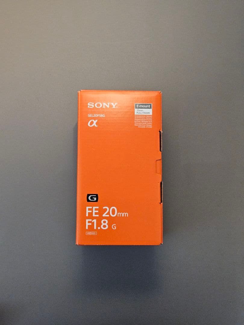 【美品】SONY FE 20mm F1.8 G レンズ sony-fe-20mm-f1.8-g-