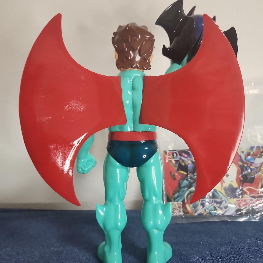 墓場の画廊 デビルマン マスク 面取れ ソフビ グリーン 一部塗装剥がれ